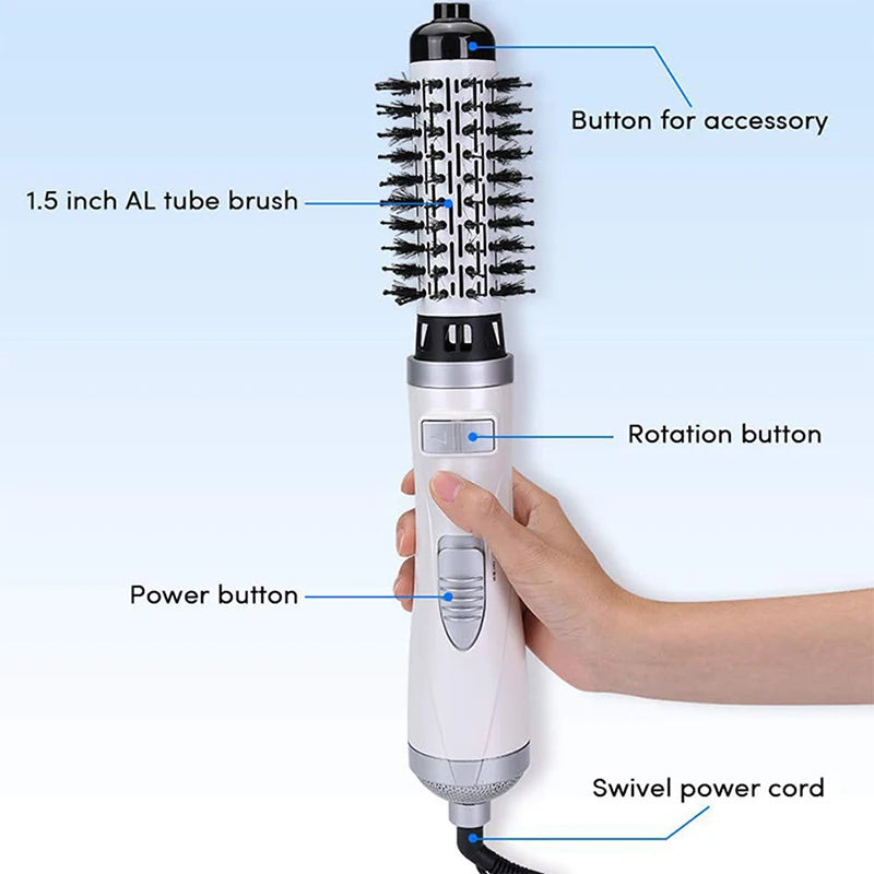 3-in-1 Rotating Hair Dryer Brush Volumizer and Hot Air Styler