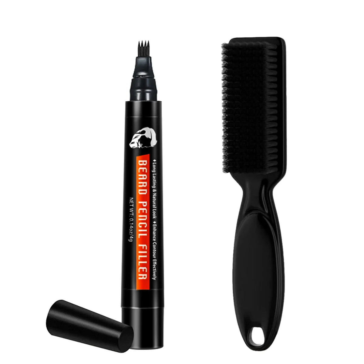Beard Filler Pen and Brush Kit Waterproof Mustache Grooming Tool - 1