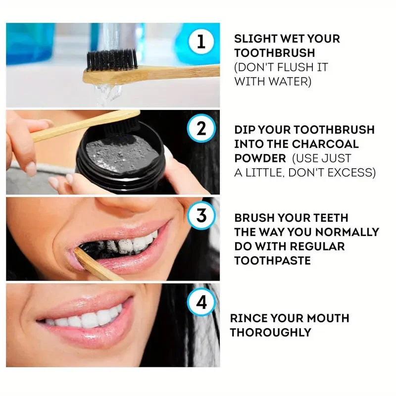 Water Ice Levin Bamboo Charcoal Teeth Whitening Powder 50g