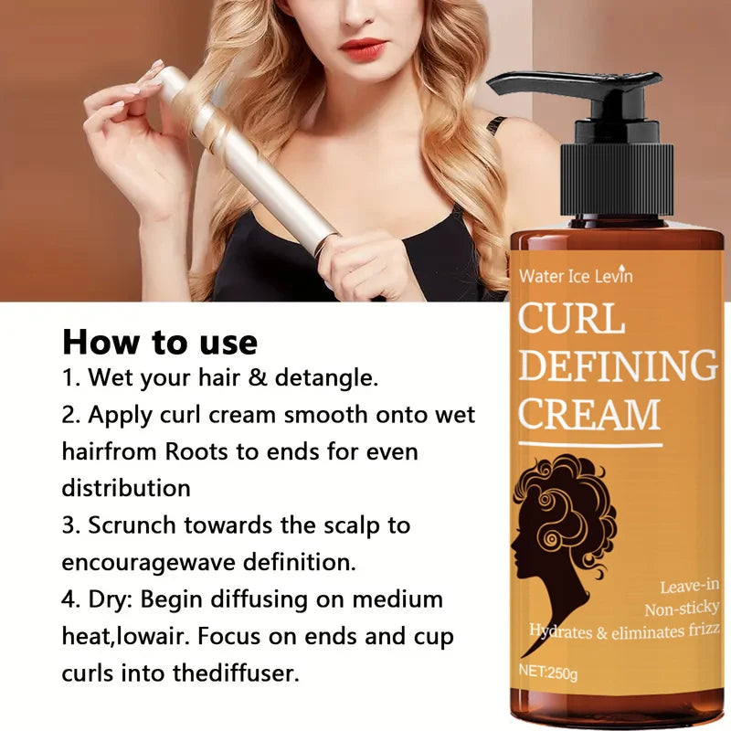 250g Curly Hair Elasticity Essence Moisturizing Hair Care Conditioner - 3