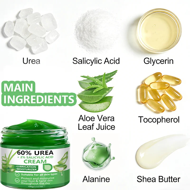 Yuitikue 60 Percent Urea Cream with Salicylic Acid Dry Skin Moisturizer