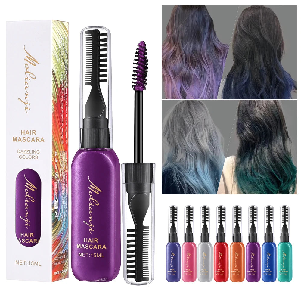 Disposable Colored Hair and Eyelash Dye Mascara 15ml