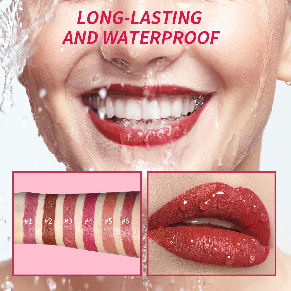 Long-Lasting Waterproof Matte Lip Tint - 6