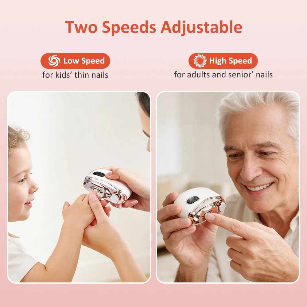Automatic Electric Nail Clipper with LED Light