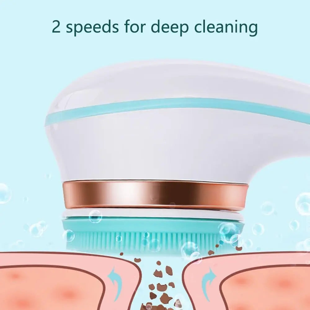 Electric Rotating Back Scrubber and Exfoliating Shower Brush