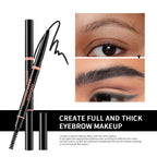 Waterproof Triangular Eyebrow Pencil with Grooming Brush
