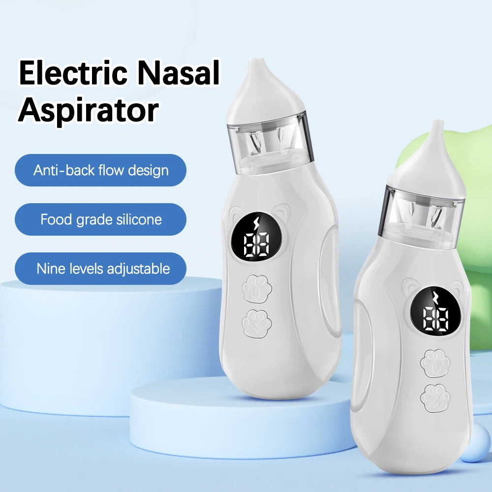 Electric Baby Nasal Aspirator with Music and Gentle Suction - 10