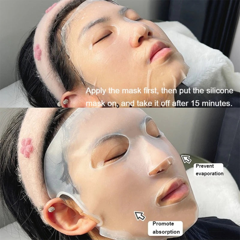 Reusable Silicone Face Mask Cover Moisturizing Sheet Mask Shield