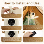 Portable Rechargeable Ceiling Fan with LED Light and Remote