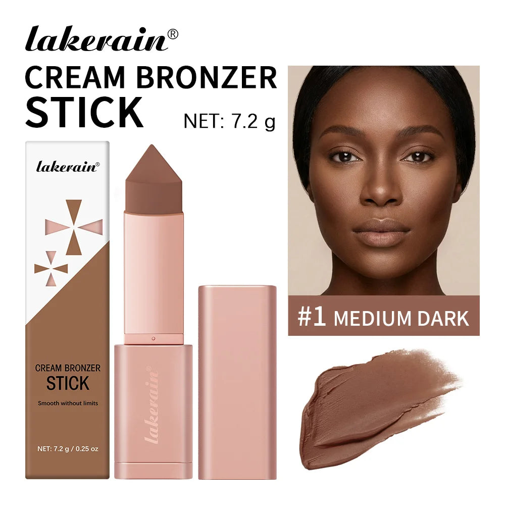 2-in-1 Cream Bronzer and Contour Stick for Sculpted Face Makeup - 24