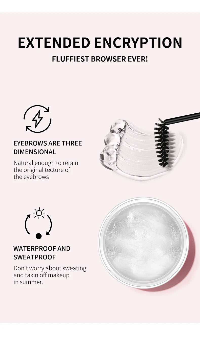 O'CHEAL Eyebrow Soap Sculpting Gel Waterproof Brow Styling Wax - 9