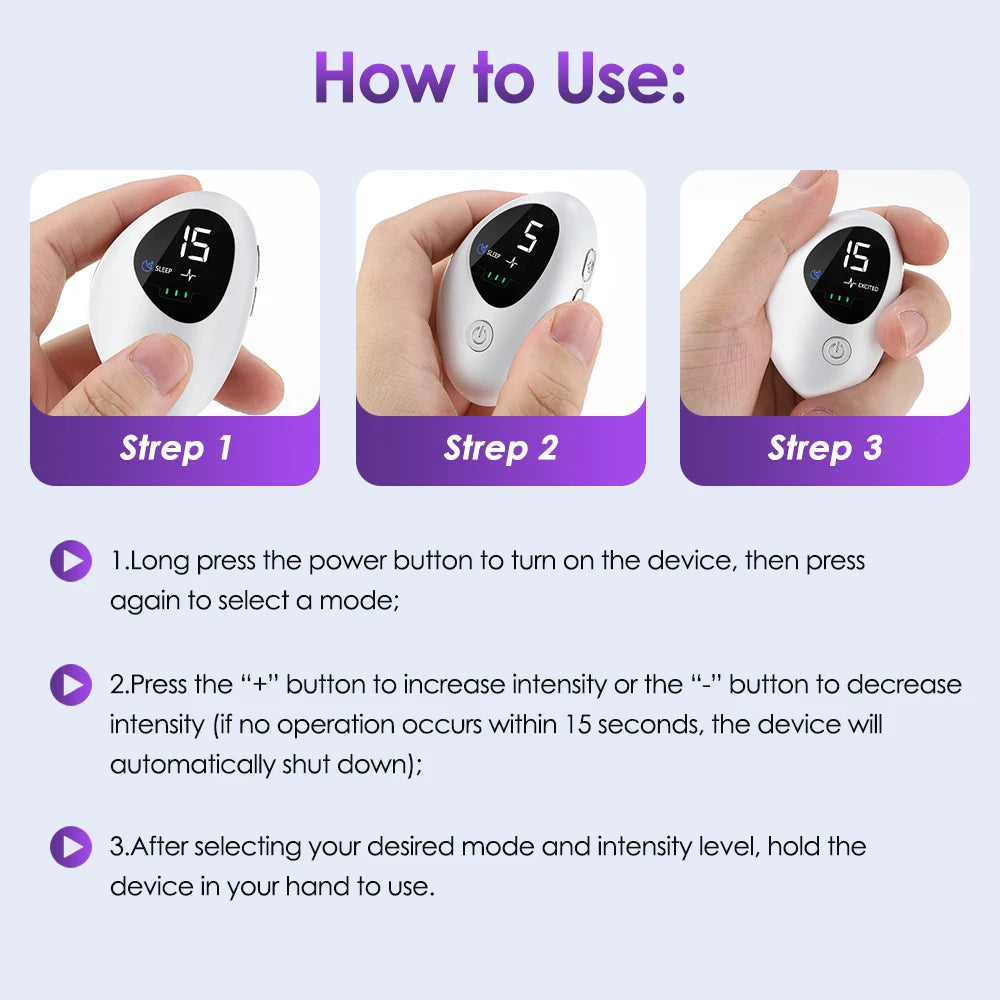 Handheld Microcurrent Sleep Aid and Stress Relief Device