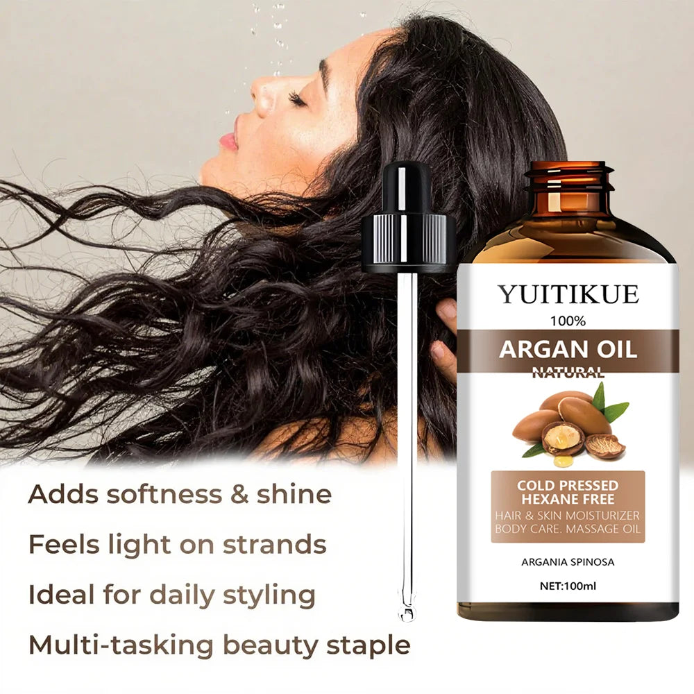 100 Percent Pure Cold Pressed Argan Oil For Hair Skin And Body 100g - 5