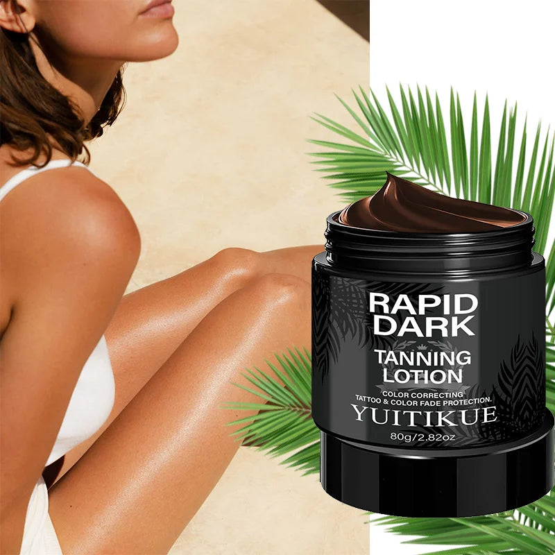 YUITIKUE Rapid Dark Tanning Lotion Bronzer and Tattoo Color Protector