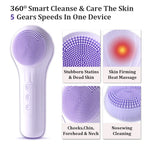 Sonic Electric Facial Cleansing Brush for Skin Exfoliation