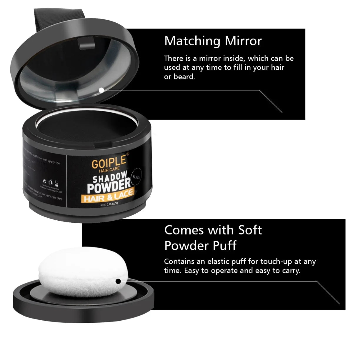 Goiple Hair Root Touch Up Set Instant Gray Coverage Shadow Powder - 9