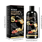 5-in-1 Plant Based Hair Coloring Shampoo Gray Hair Coverage 100ml