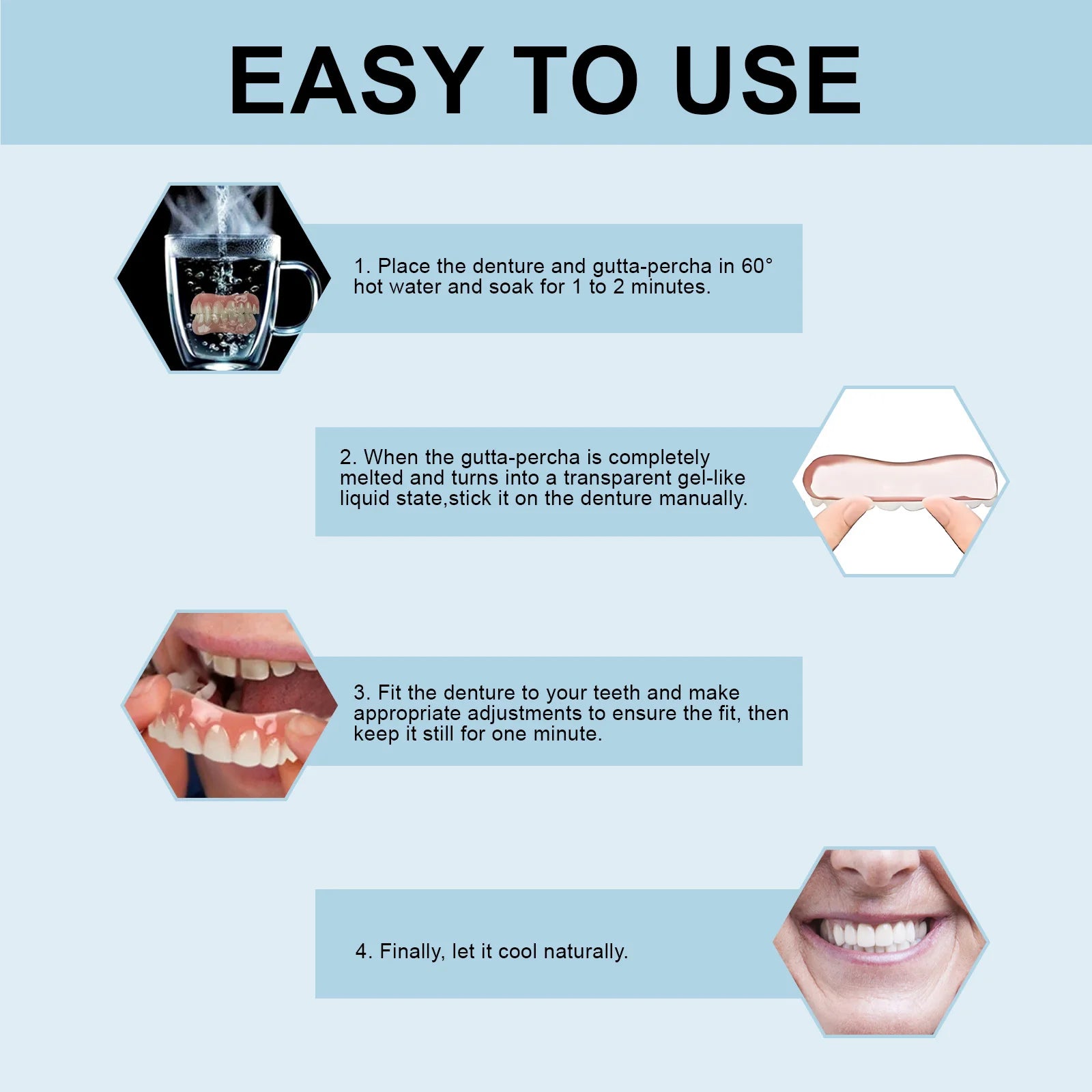 Silicone Reline Denture Set for Comfortable Fit - 4