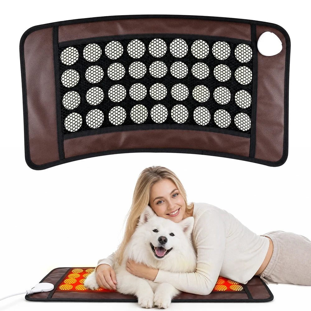 Natural Jade Stone Heating Pad for Back and Muscle Pain Relief - 7