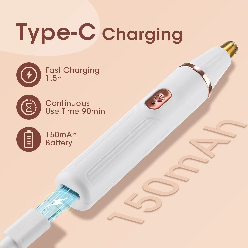 2-in-1 Rechargeable Eyebrow and Nose Hair Trimmer - 12