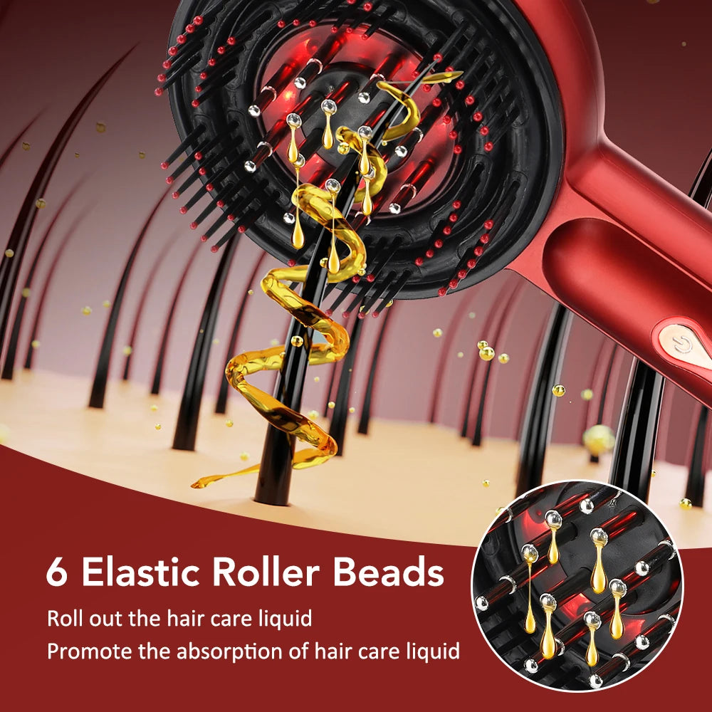 Electric Scalp Massage Comb with Red Light Therapy for Hair Growth