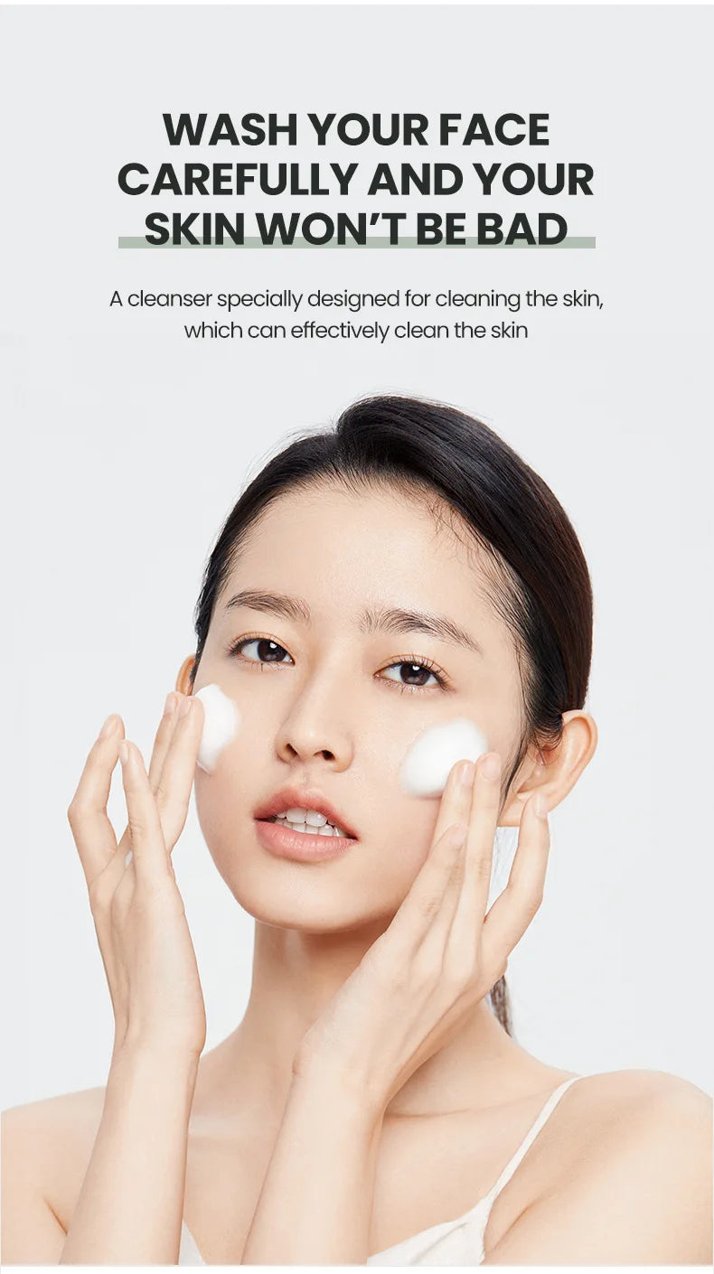 Amino Acid Facial Cleansing Mousse Deep Pore Foam Wash and Makeup Remover