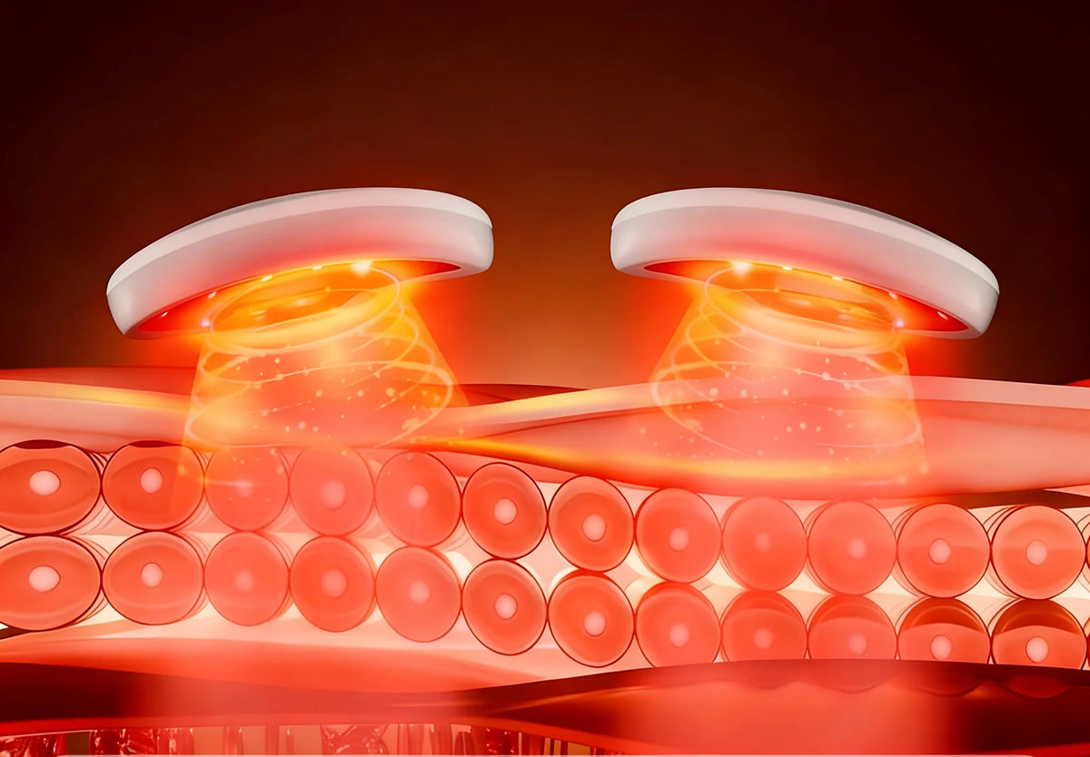 Red Light Microcurrent Eye Massager for Dark Circles