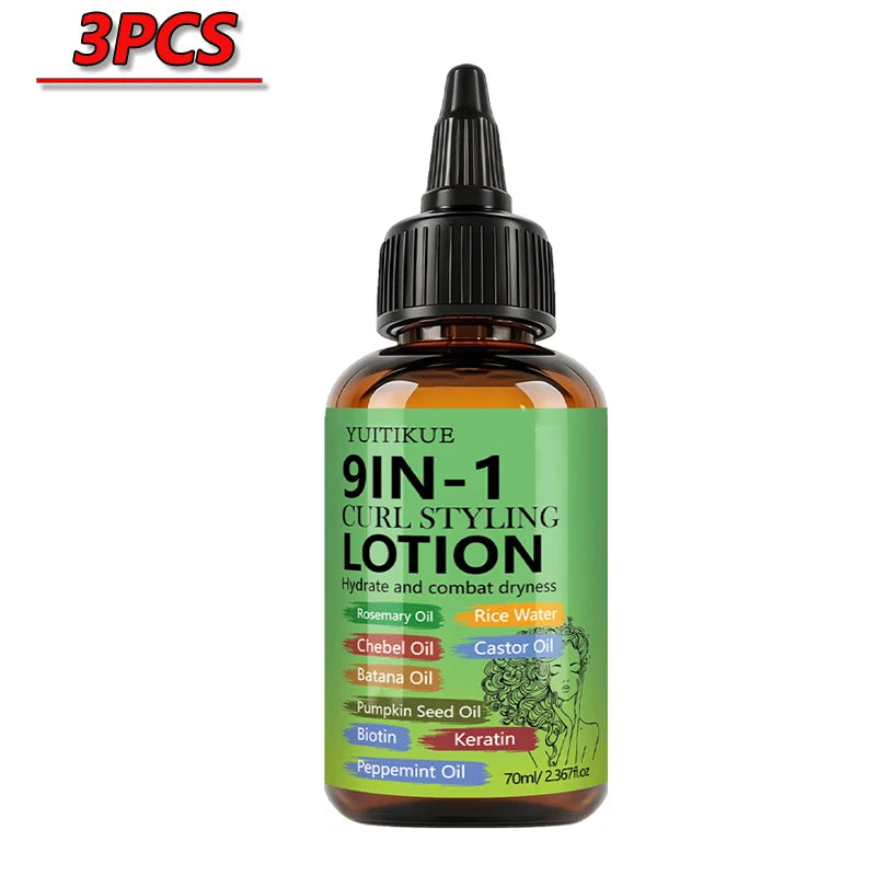 9 in 1 Rosemary and Castor Oil Curly Hair Styling Lotion 70ml