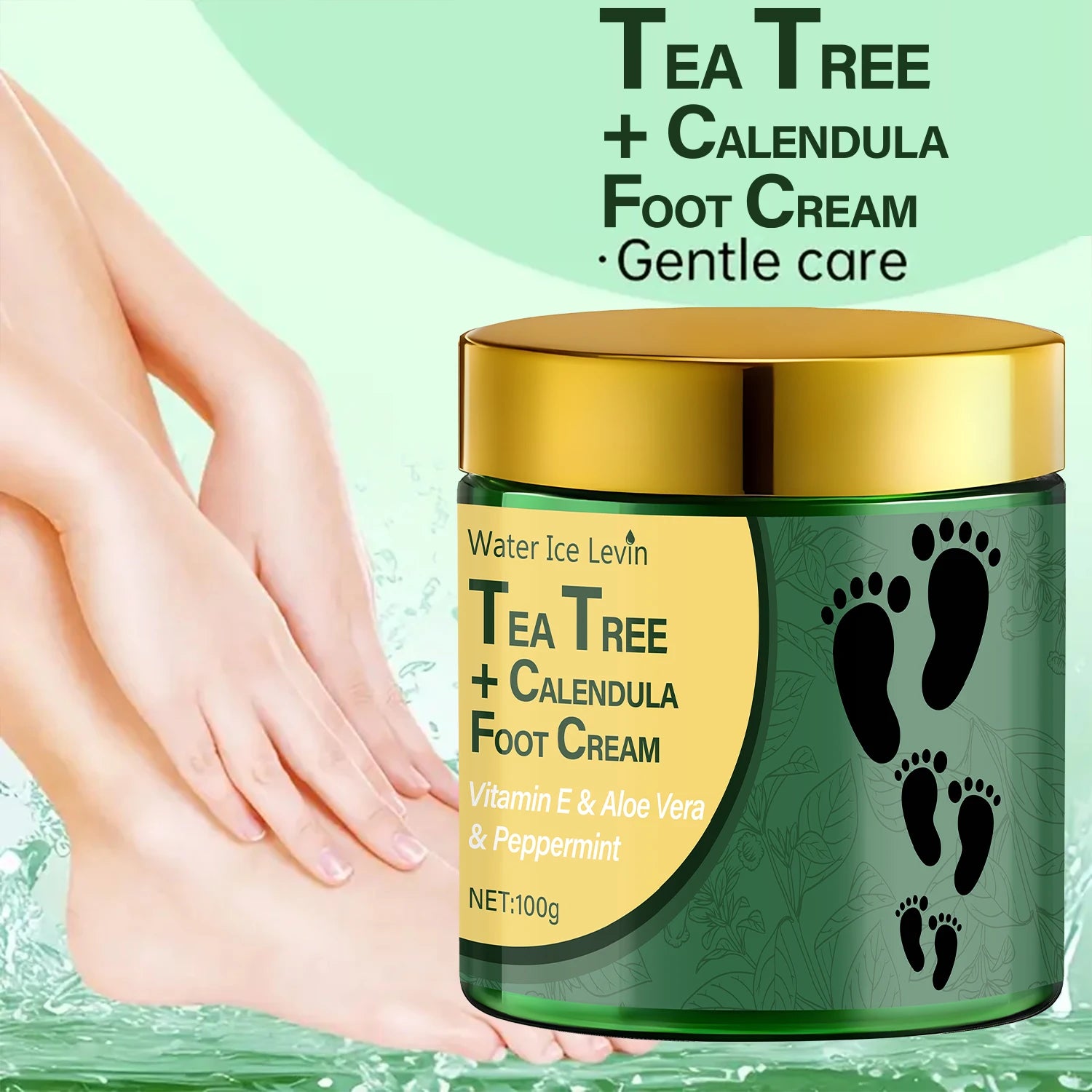 Tea Tree and Calendula Foot Cream Moisturizing Heel Repair Treatment - 4