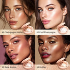Silky Baked Highlighter Powder for Radiant Glass Skin Glow