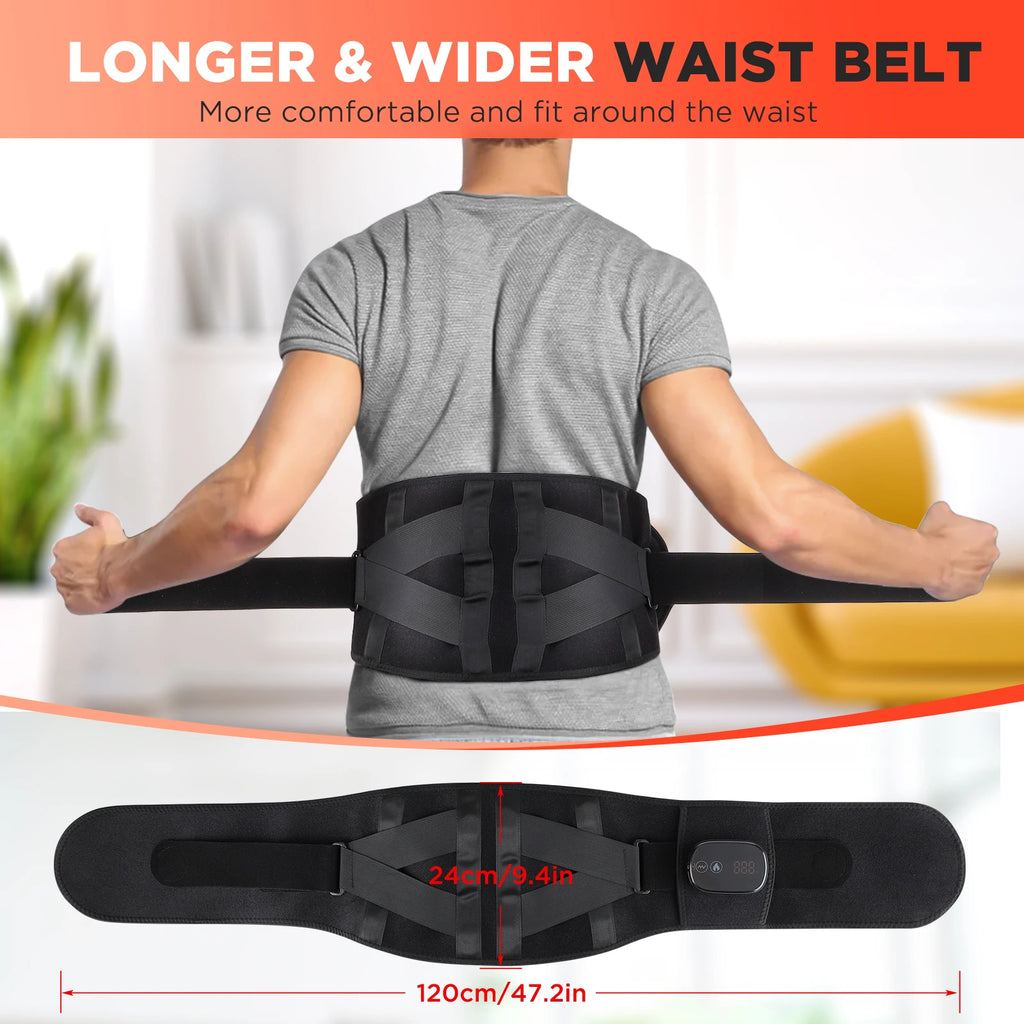 Heated Vibrating Waist Massage Belt for Back Pain Relief