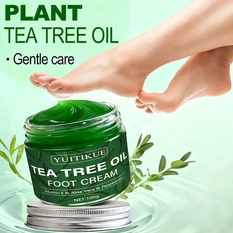 YUITIKUE Tea Tree Oil Foot Cream Moisturizing Repair Treatment 100g