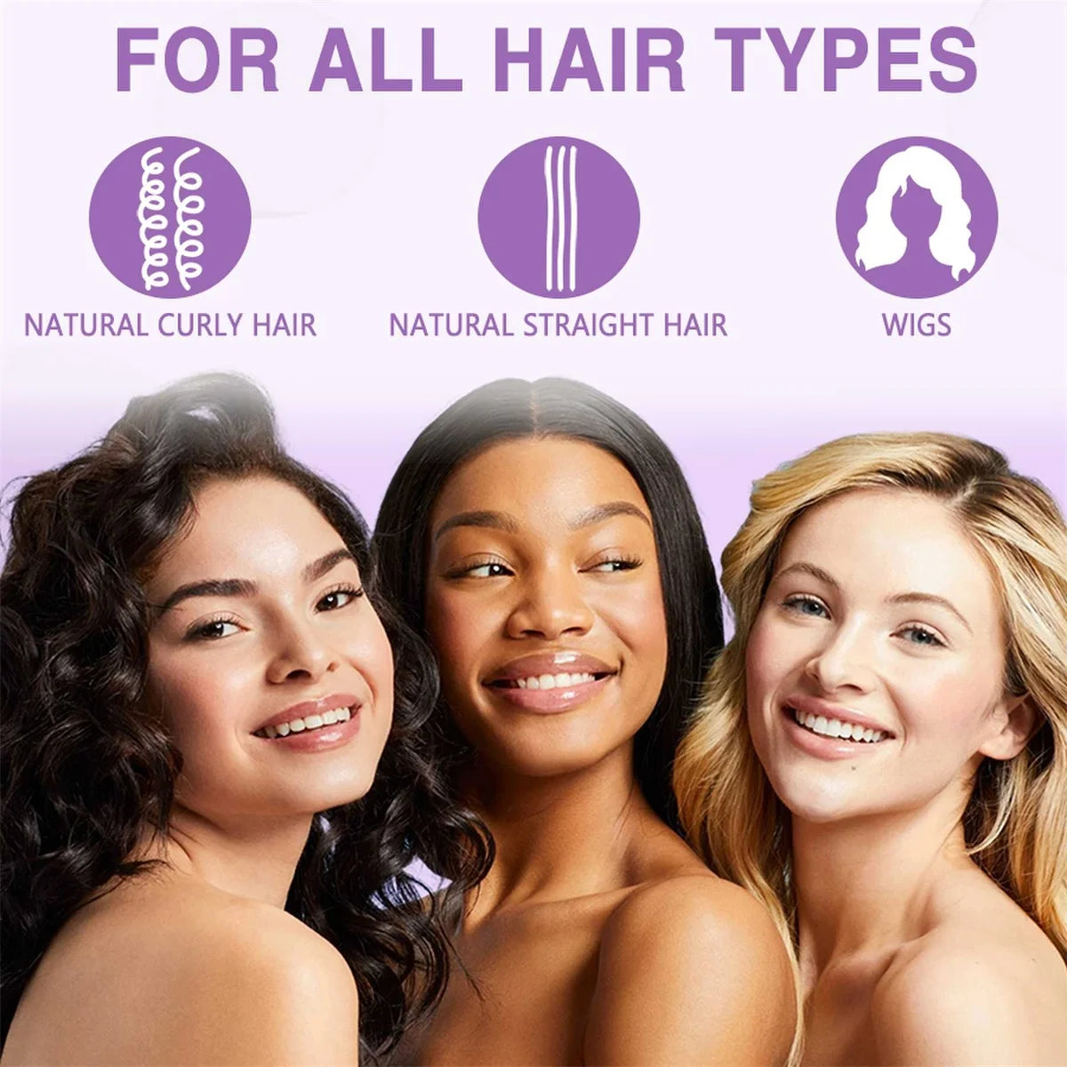 Goiple Lavender Curl Hair Care Set Leave In Conditioner Heat Protectant - 21