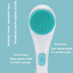 Electric Silicone Bath Brush Long Handle Body Scrubber Massage Tool