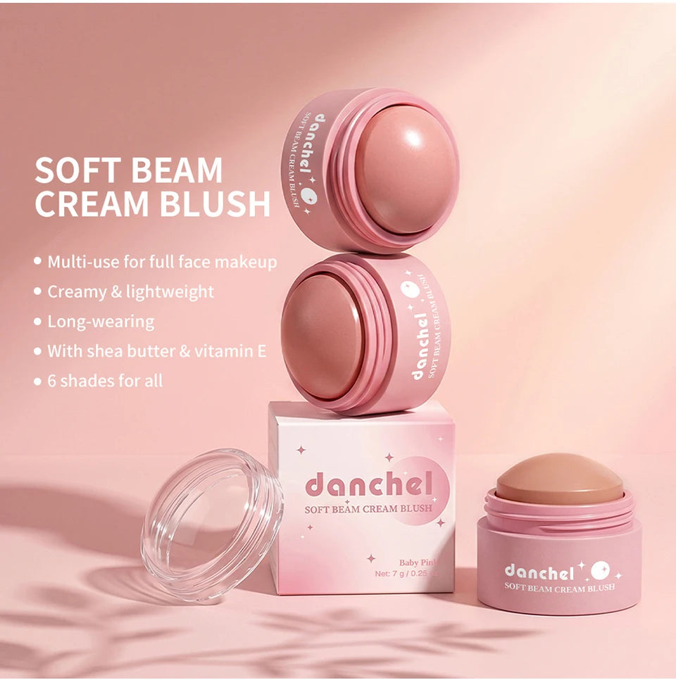 Multi-Use Cream Blush for Cheeks Lips and Eyes