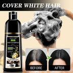 3 in 1 Black Hair Dye Shampoo and Soap for Gray Hair Coverage