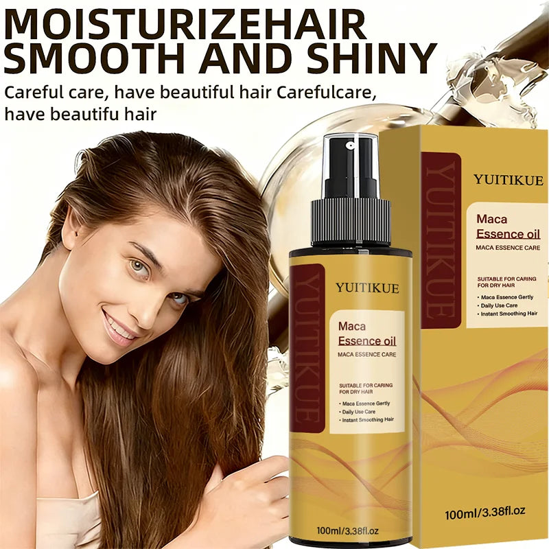 Maca Hair Essence Oil Moisturizing Serum for Dry Frizzy Hair 100ml