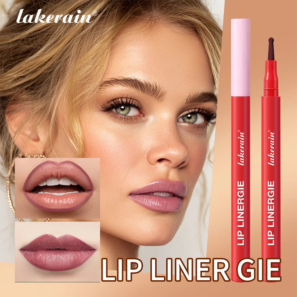 Long-Lasting Waterproof Ballpoint Felt Tip Lip Liner