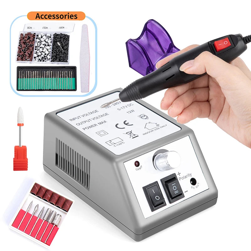 Electric Nail Drill Professional Manicure Pedicure File Set - 1