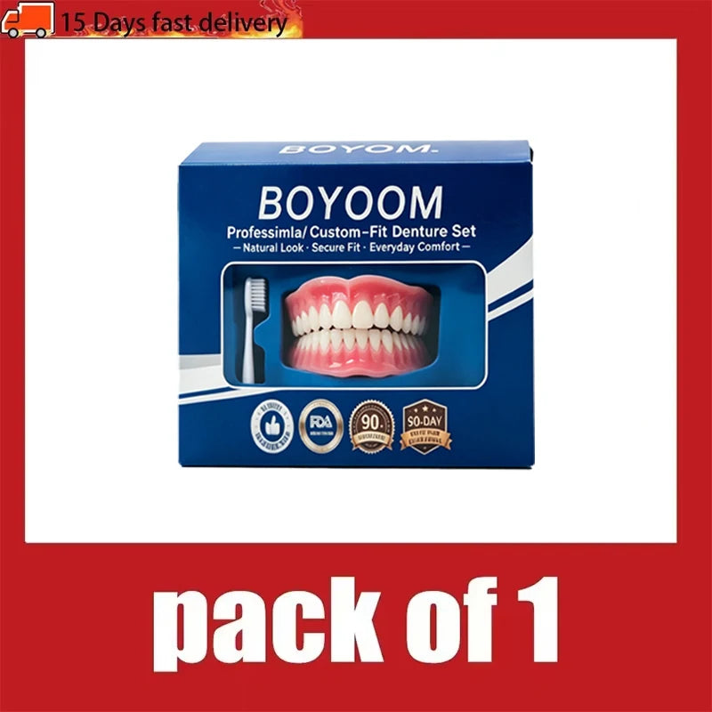 Comfort Silicone Simulation Denture Set for Natural Smile