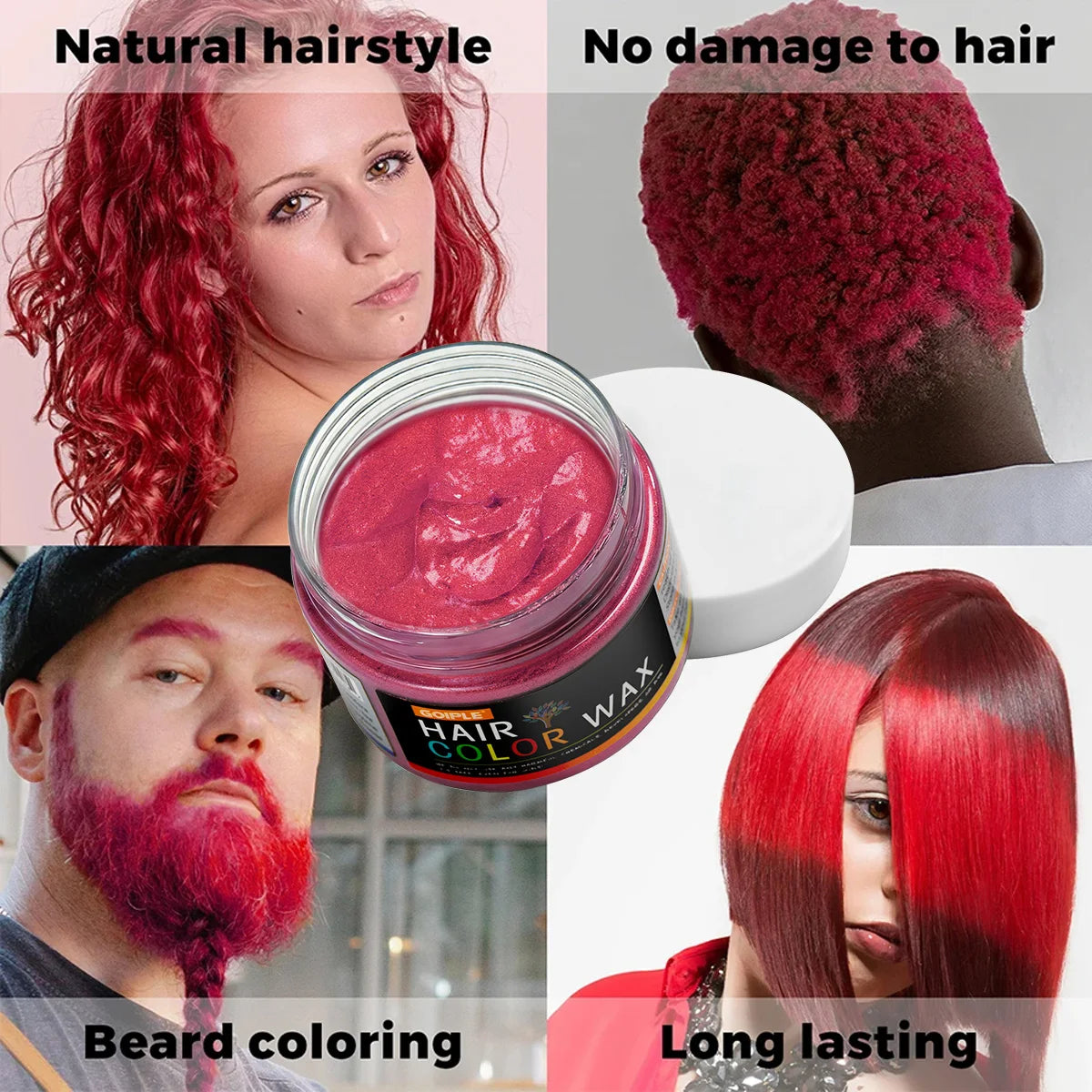 Temporary Hair Color Styling Wax for Hair and Beard 40g