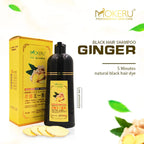 Organic Ginger Hair Blackening Shampoo 500ml Permanent Color Dye