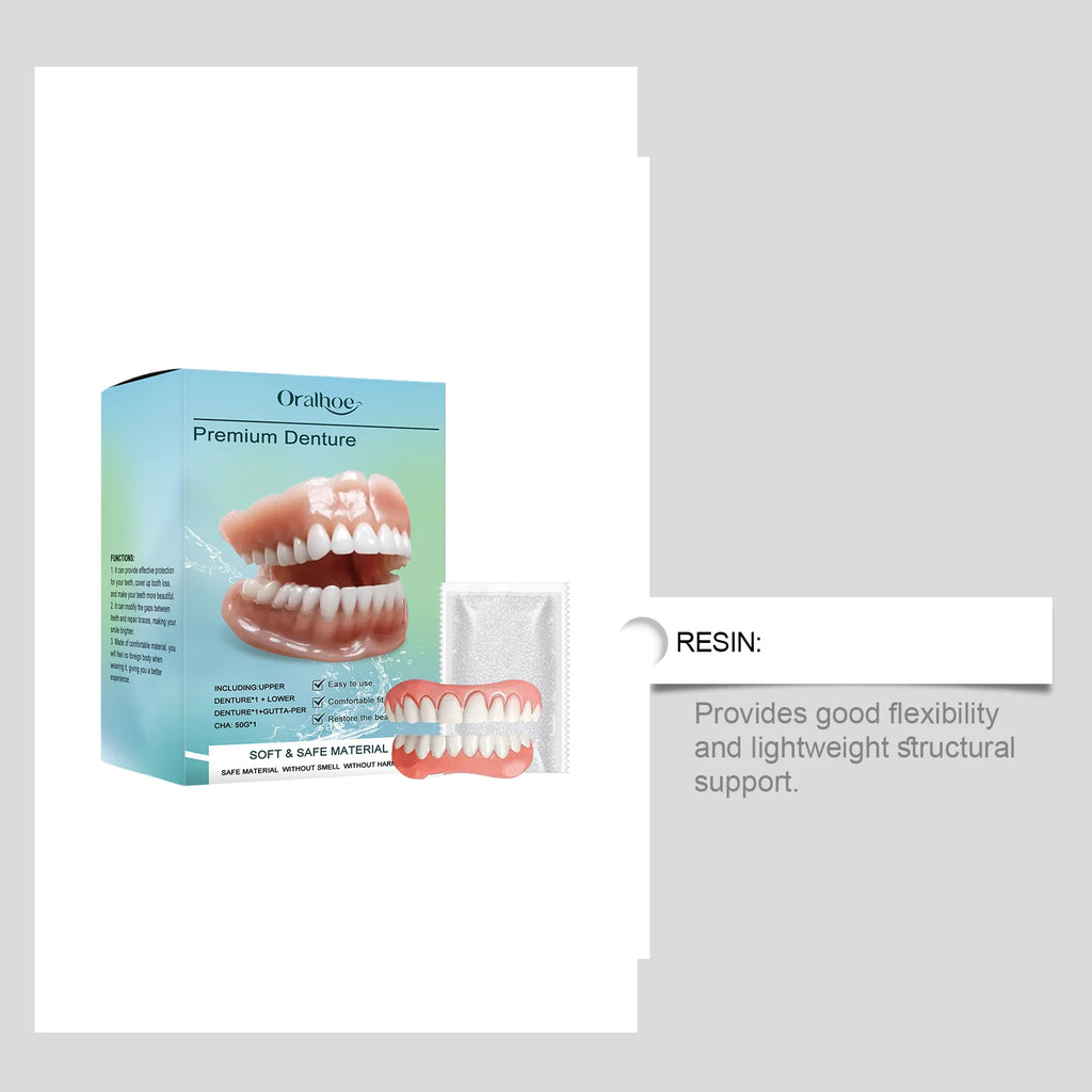 Temporary Cosmetic Denture Set for Smile Improvement
