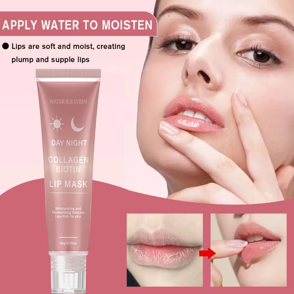 Collagen Biotin Lip Mask Hydrating Peptide Peel Off Lip Care Treatment