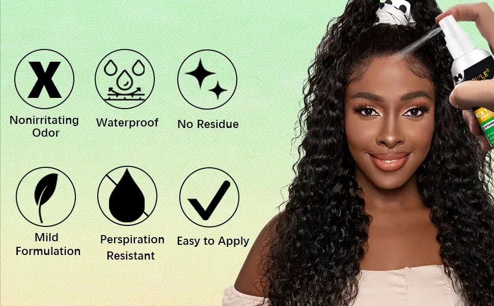 Lace Wig Installation Set with Melting Spray Adhesive Wax and Remover