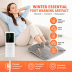 Electric Heated Foot Warmer with Adjustable Temperature and Timer