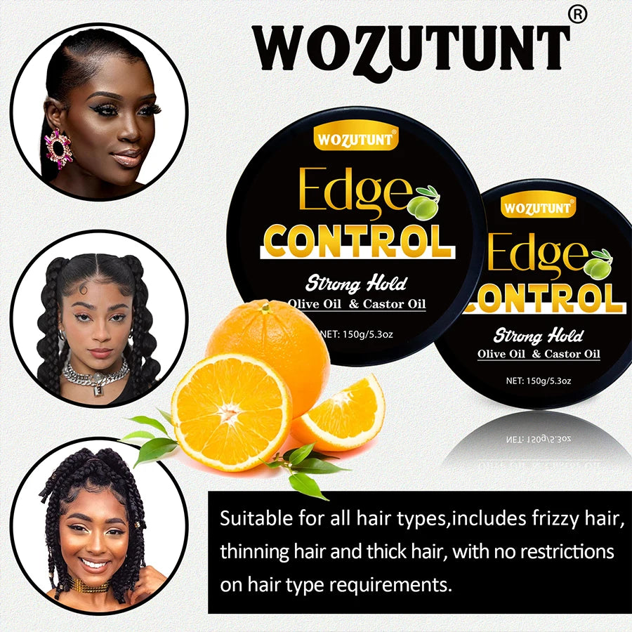 Edge Control Wax and Hair Styling Wax Stick Set with Combs - 2
