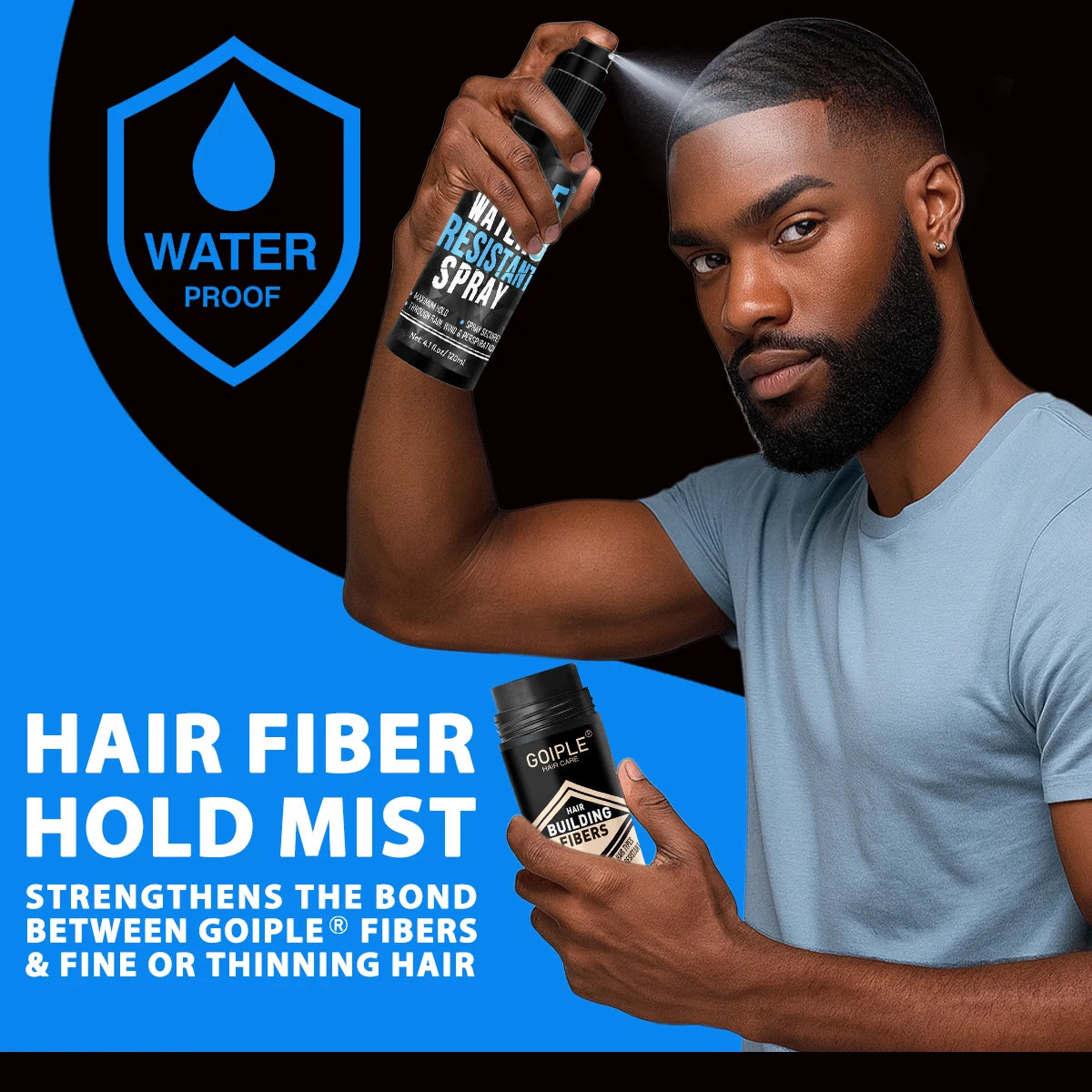Goiple Hair Building Fibers Kit Instant Thickener and Styling Spray - 2