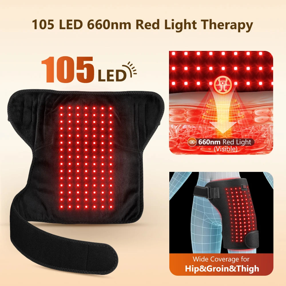 Red Light Therapy Heating Hip Support Brace