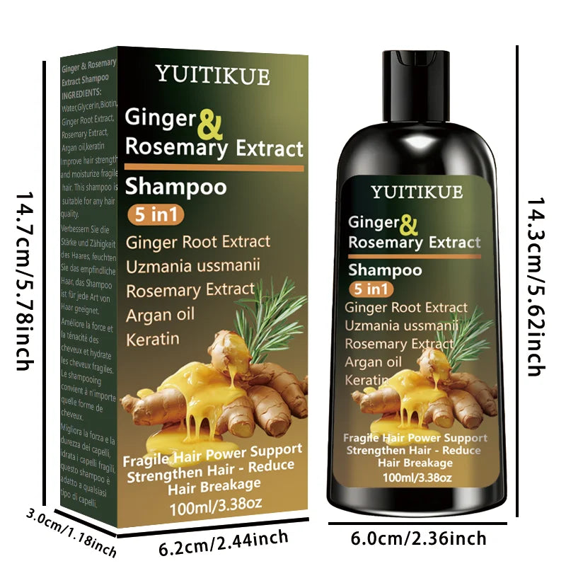Ginger and Rosemary 5 in 1 Hair Strengthening Shampoo 100ml - 8